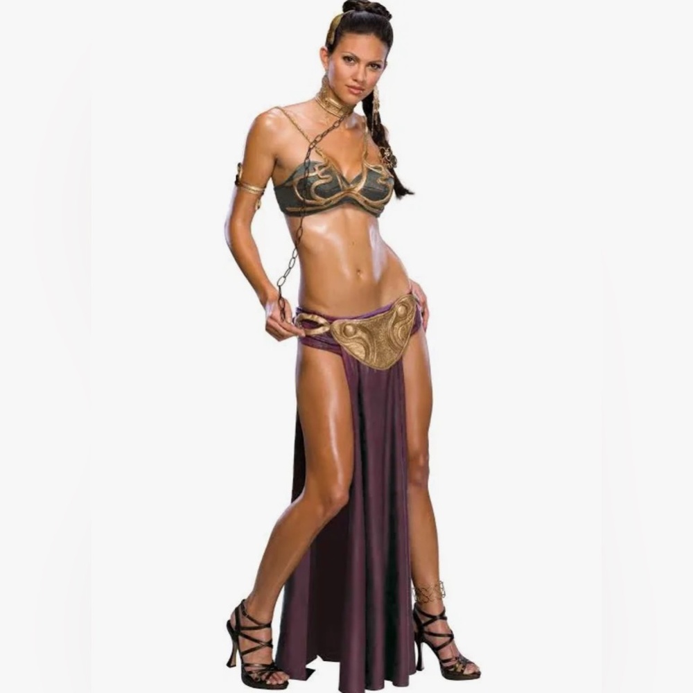 Star Wars Secret Wishes Princess Leia Slave Costume Size Large